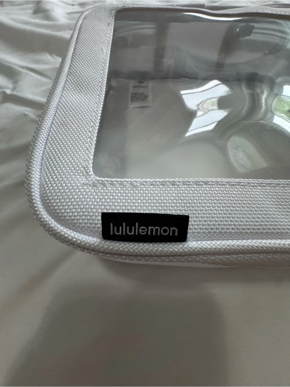 lululemon athletica Clear-Front White Cosmetic Pouch